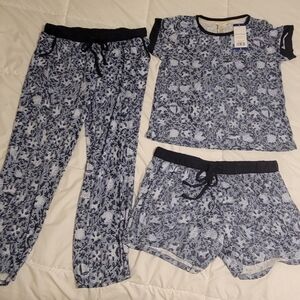 Lucky Brand Navy Floral Pajama Set
